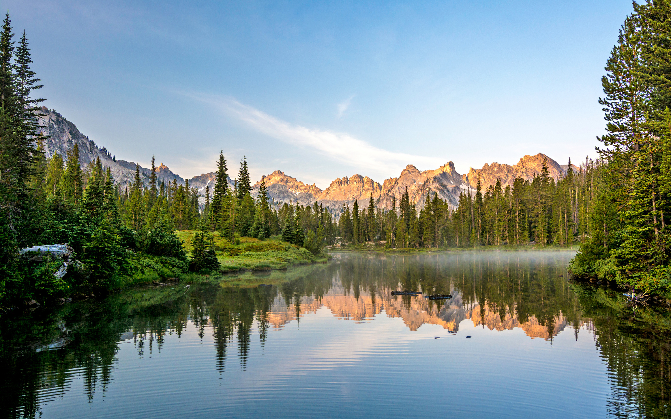 Beautiful mountain scene with a lake